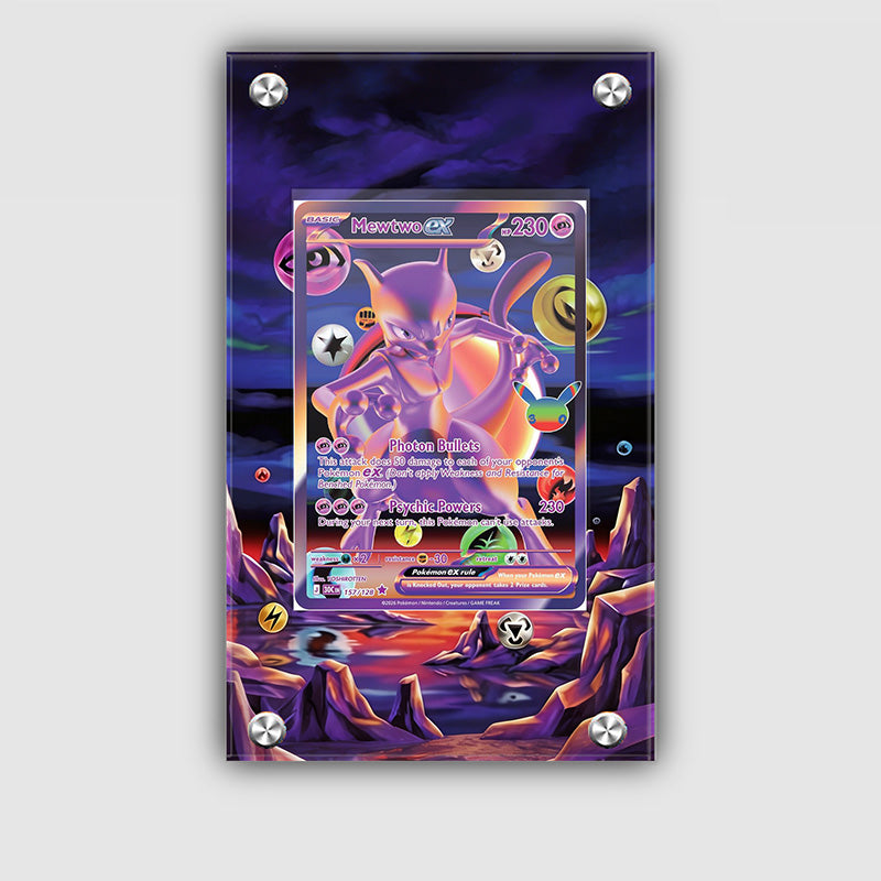 Mewtwo 157/128 30th Anniversary - Pokémon Extended Artwork Protective Card Display Case Psa/cgc/tag/raw