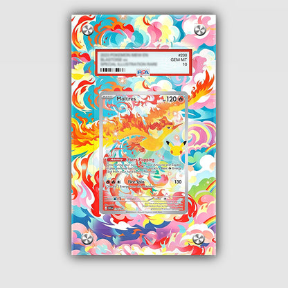 Moltres 130/128 - Pokémon Extended Artwork Protective Card Display Case Psa/cgc/tag/raw