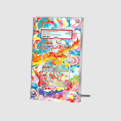 Moltres 130/128 - Pokémon Extended Artwork Protective Card Display Case Psa/cgc/tag/raw