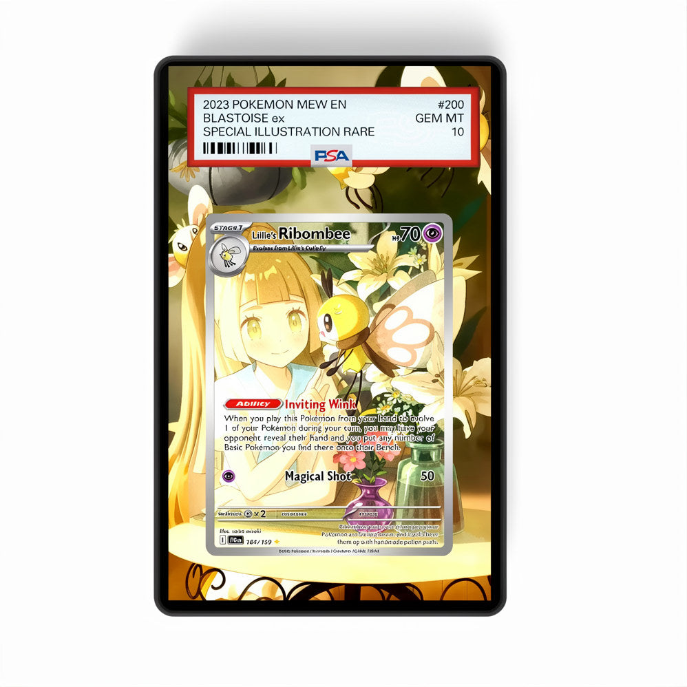 Lillie's Ribombee 164/159 - Gradeguardian Extended Artwork For Psa / Cgc / Bgs / Tag