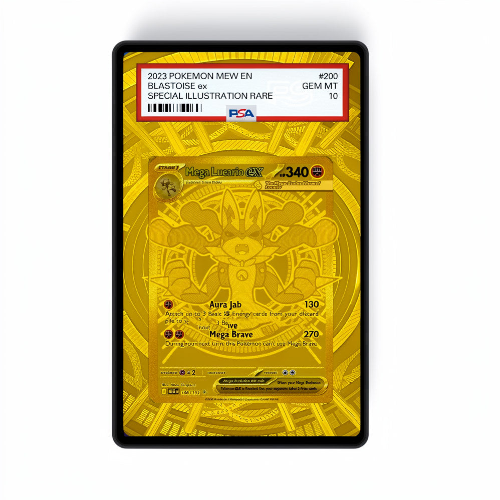 Mega Lucario ex 188/132 - GradeGuardian Extended artwork for PSA / CGC / bgs / tag