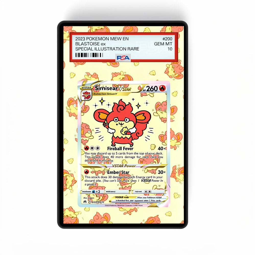 Simisear VSTAR GG37/GG70 - GradeGuardian Extended artwork for PSA / CGC / BGS / TAG