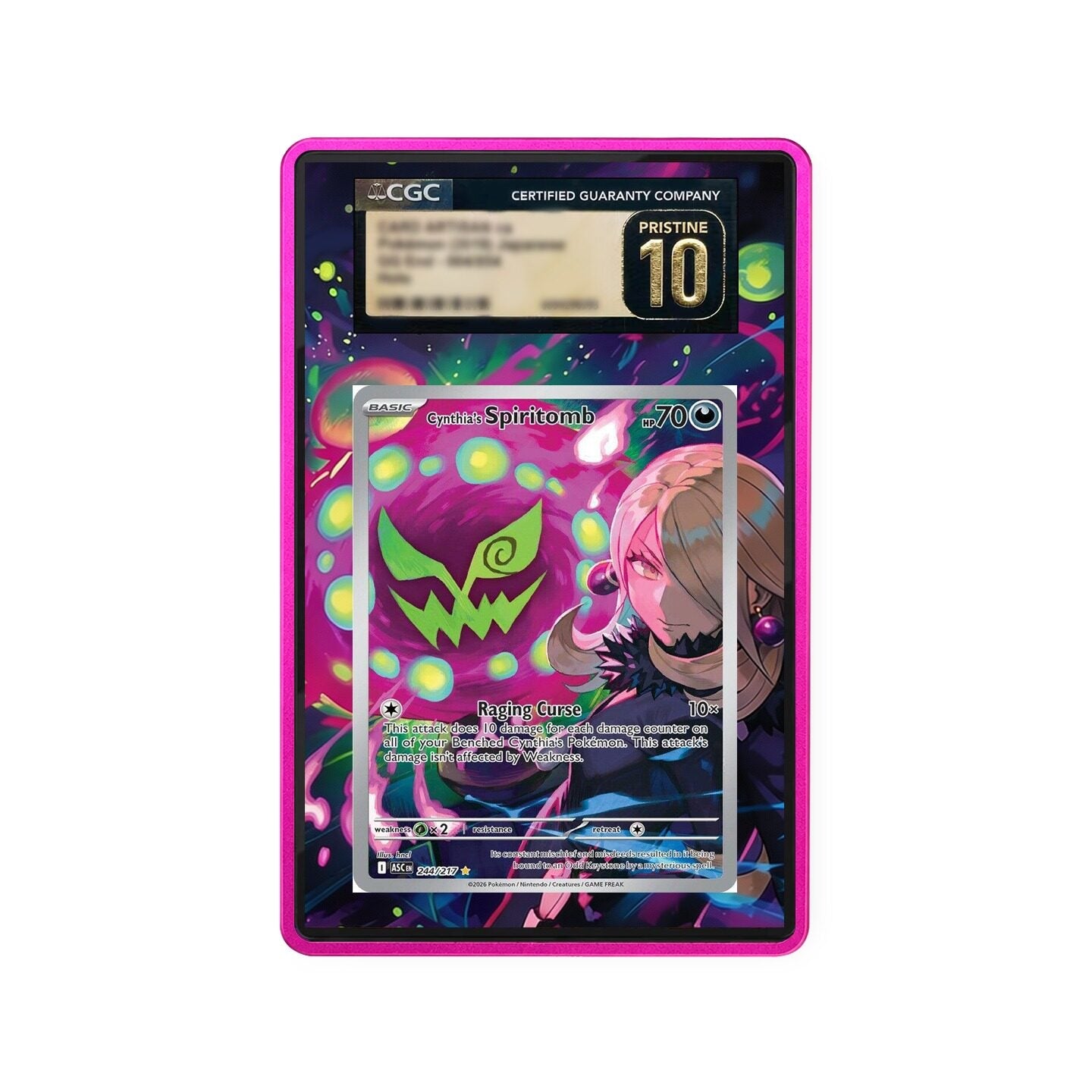 Cynthia's Spiritomb 244/217 - Gradeguardian Extended Artwork For Psa / Cgc / Bgs / Tag
