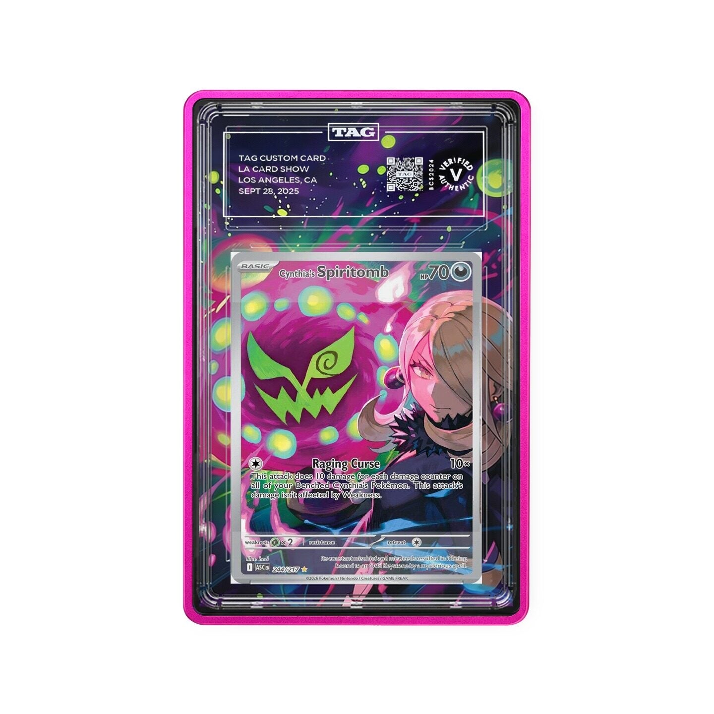 Cynthia's Spiritomb 244/217 - Gradeguardian Extended Artwork For Psa / Cgc / Bgs / Tag