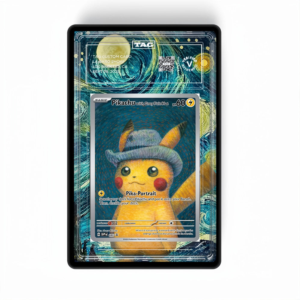 Pikachu with Grey Felt Hat - SVP085 - GradeGuardian Extended artwork for PSA / CGC / BGS / TAG