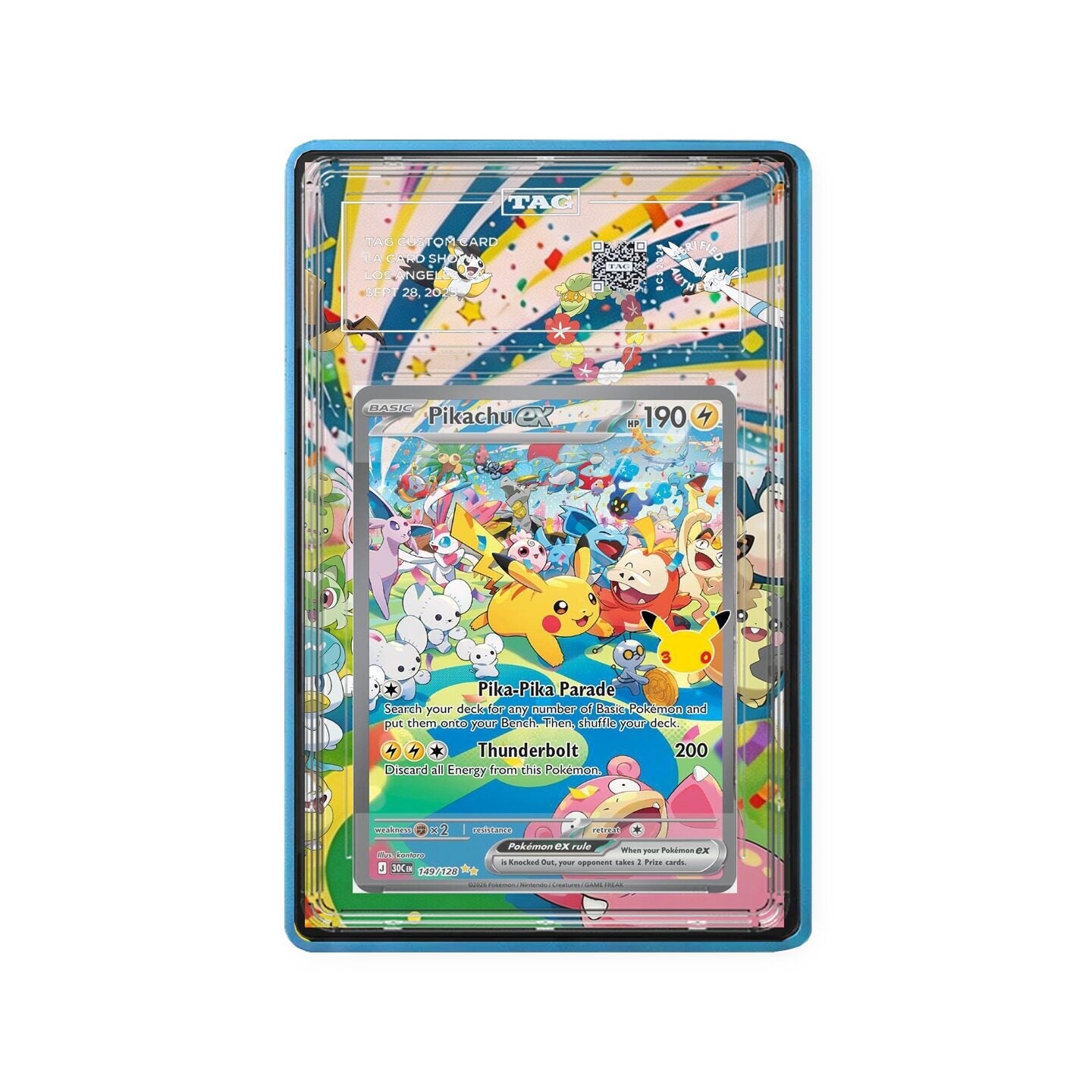 Pikachu ex - 149/128 - Gradeguardian Extended Artwork For Psa / Cgc / Bgs / Tag