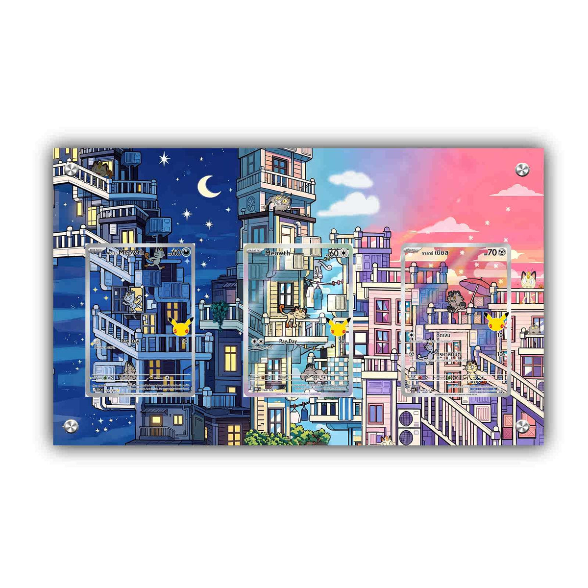 Meowth, Galarian Meowth & Alolan Meowth - Pokémon Extended Artwork Protective Card Display Case