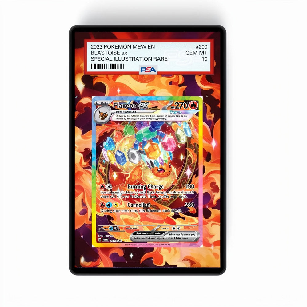 Flareon ex 146/131 - GradeGuardian Extended artwork for PSA / CGC / bgs / tag