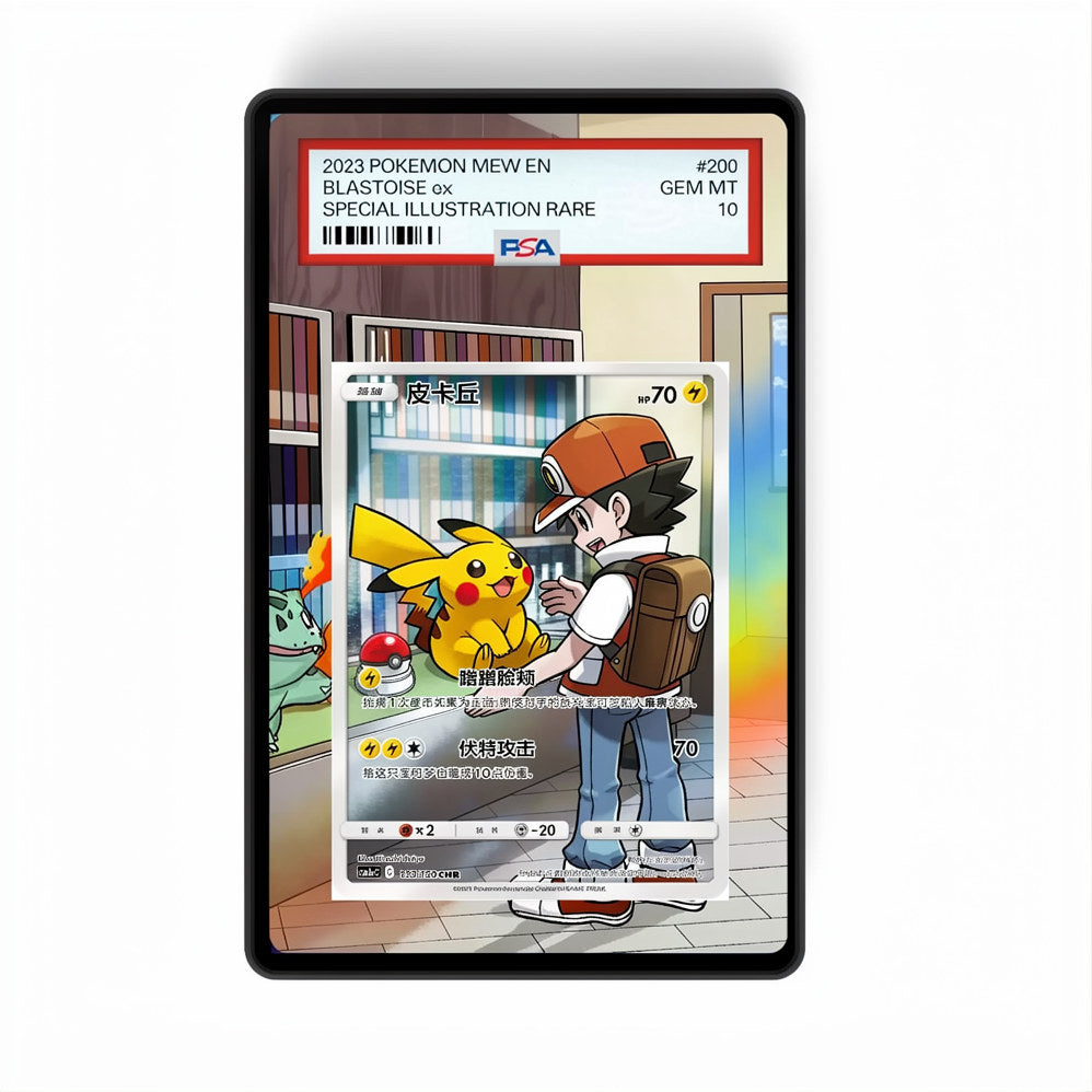 Pikachu - Cosmic Eclipse #241 - Gradeguardian Extended Artwork For Psa / Cgc / Bgs / Tag