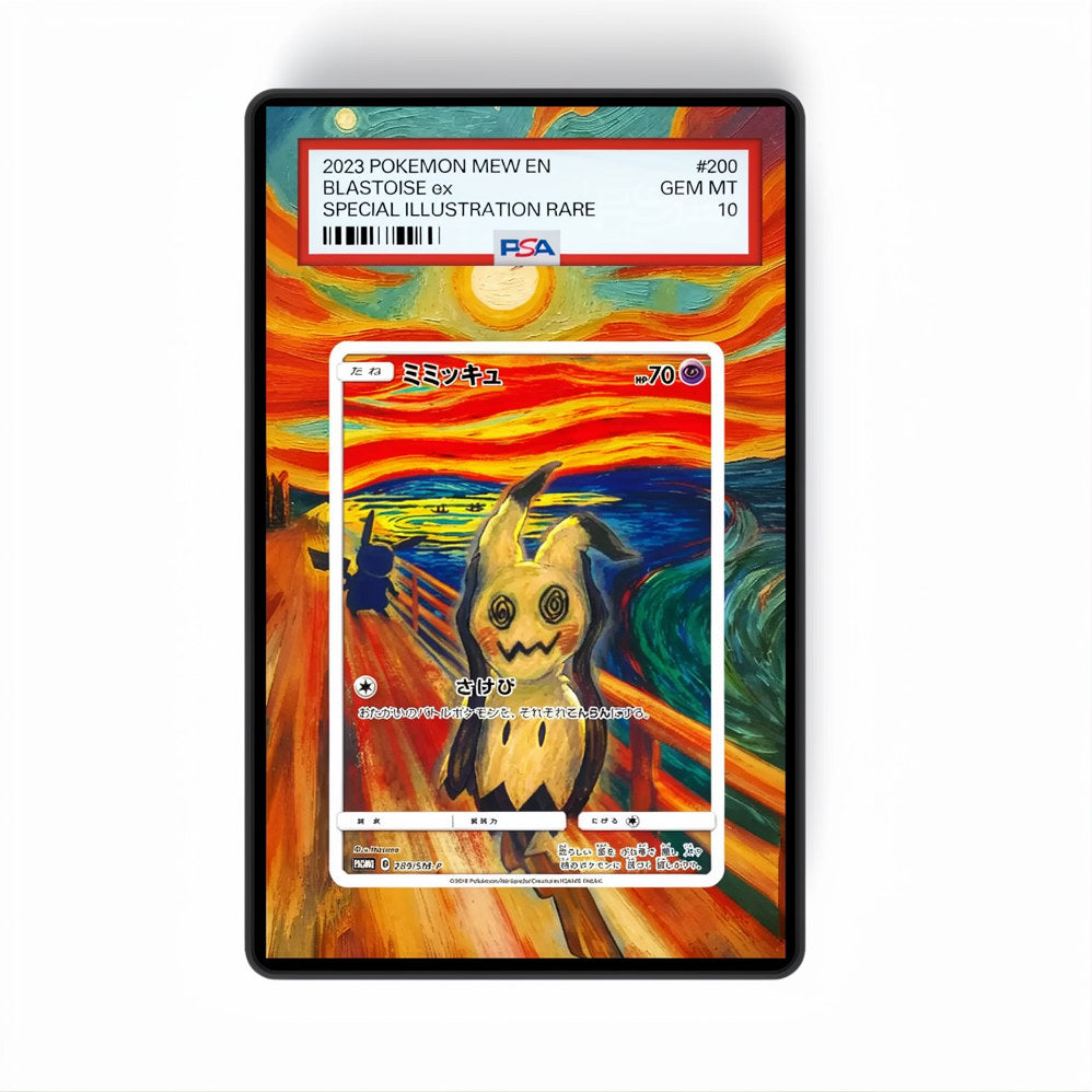 Mimikyu 289/sm-p Scream Munch - Gradeguardian Extended Artwork For Psa / Cgc / Bgs / Tag