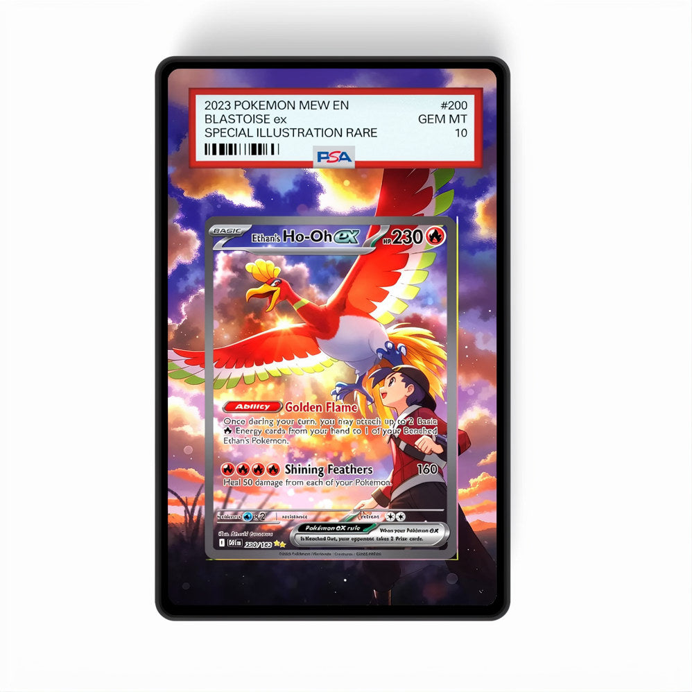 Ethan's Ho-Oh ex 230/182 - GradeGuardian Extended artwork for PSA / CGC / BGS / TAG