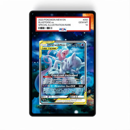 Mewtwo & Mew GX Sm191 - Gradeguardian Extended Artwork For Psa / Cgc / Bgs / Tag