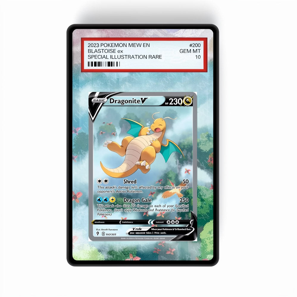 Dragonite V 192/203 - GradeGuardian Extended artwork for PSA / CGC / bgs / tag