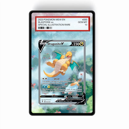 Dragonite V 192/203 - GradeGuardian Extended artwork for PSA / CGC / bgs / tag