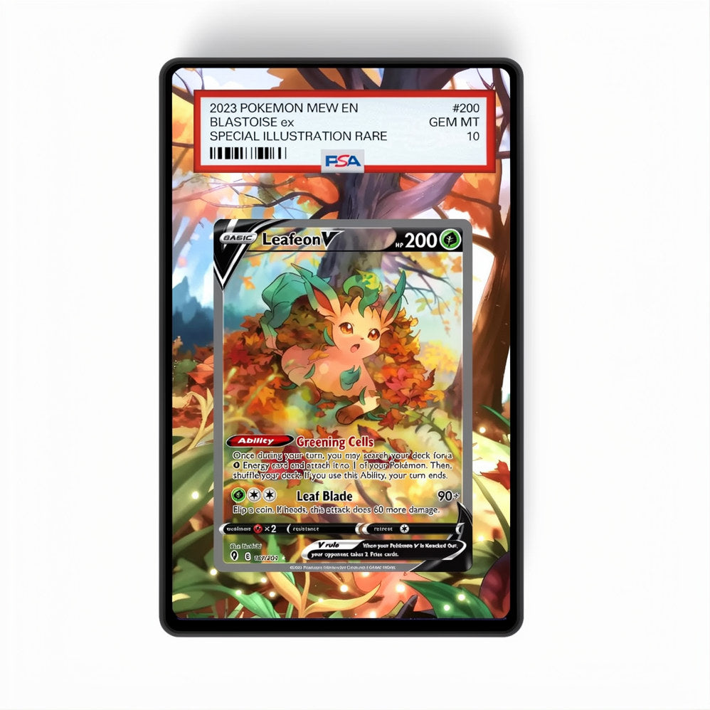 Leafeon V 167/203 - GradeGuardian Extended artwork for PSA / CGC / BGS / TAG