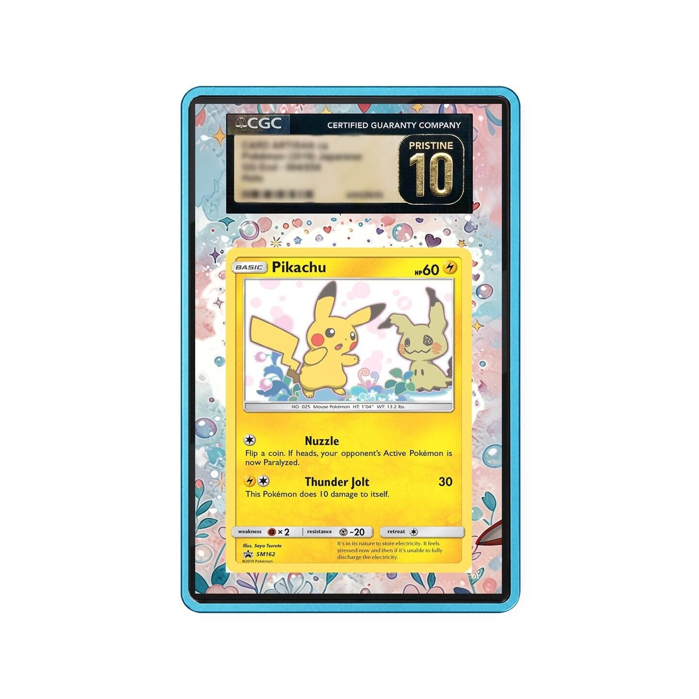 Pikachu SM162 - Gradeguardian Extended Artwork For Psa / Cgc / Bgs / Tag