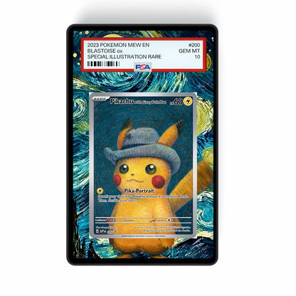 Pikachu with Grey Felt Hat - SVP085 - GradeGuardian Extended artwork for PSA / CGC / BGS / TAG