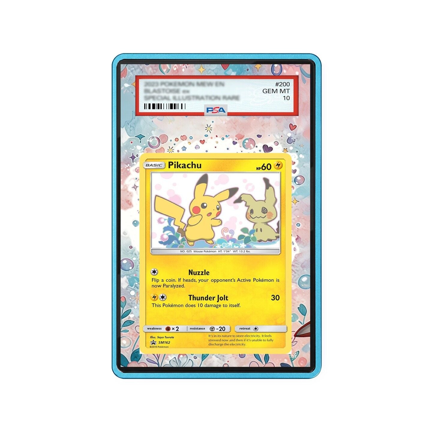 Pikachu SM162 - Gradeguardian Extended Artwork For Psa / Cgc / Bgs / Tag