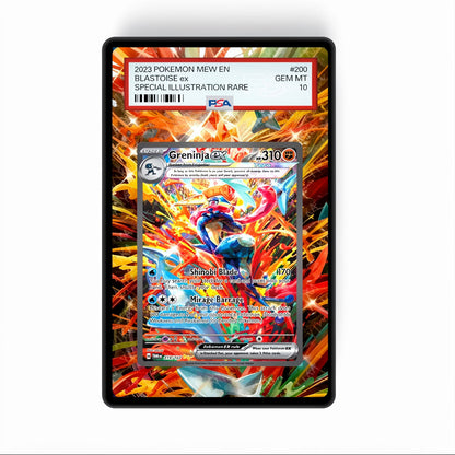 Greninja ex 214/167 - GradeGuardian Extended artwork for PSA / CGC / BGS / TAG