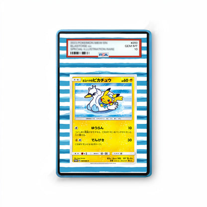 Yokohama's Pikachu - Gradeguardian Extended Artwork For Psa / Cgc / Bgs / Tag