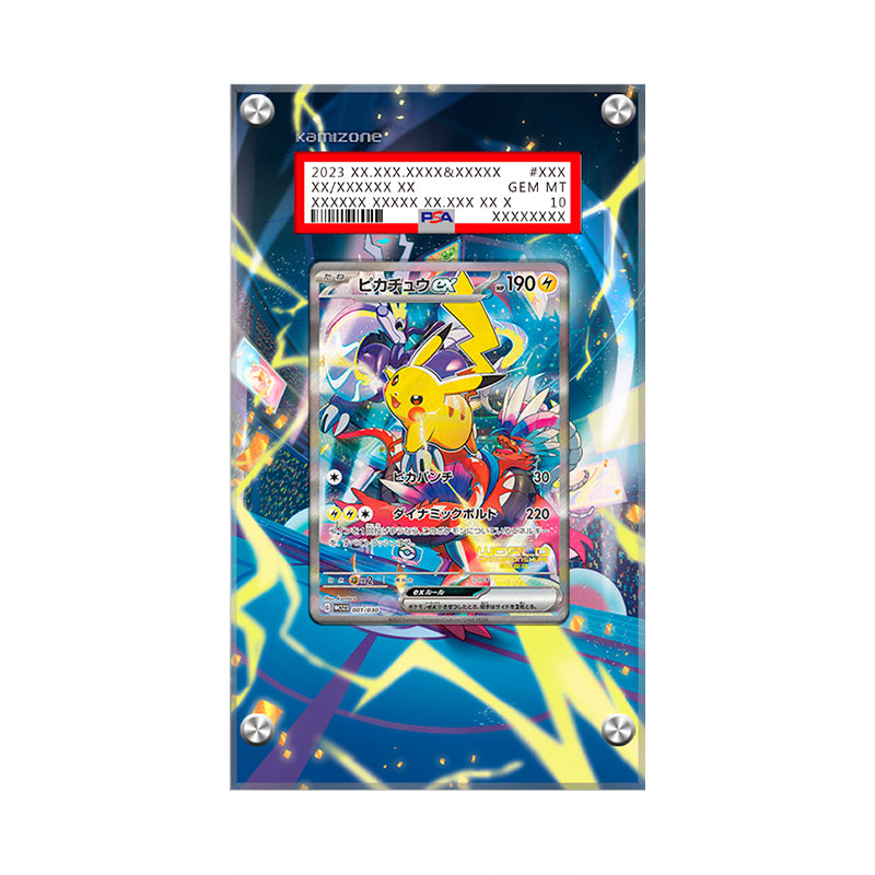 Pikachu Ex 001/030 - Pokémon PSA Extended Artwork Protective Card Display Case