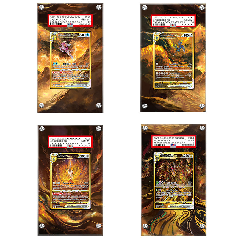 Crown Zenith Gold Cards Set - Pokémon Extended Artwork Protective Display Case Psa/cgc/raw
