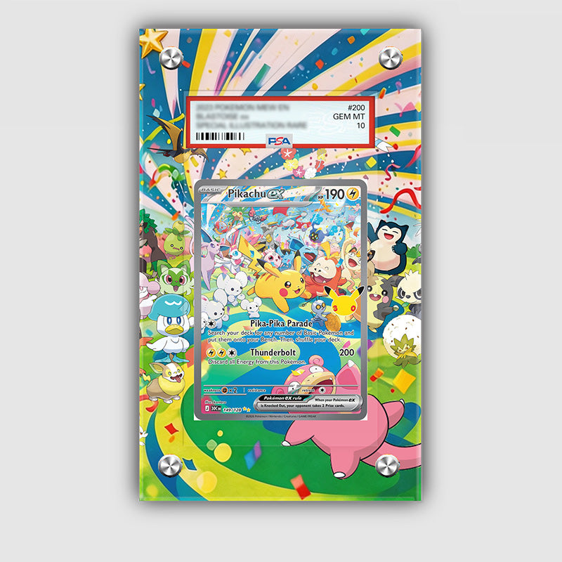 Pikachu 149/128 30th Anniversary - Pokémon Extended Artwork Protective Card Display Case Psa/cgc/tag/raw