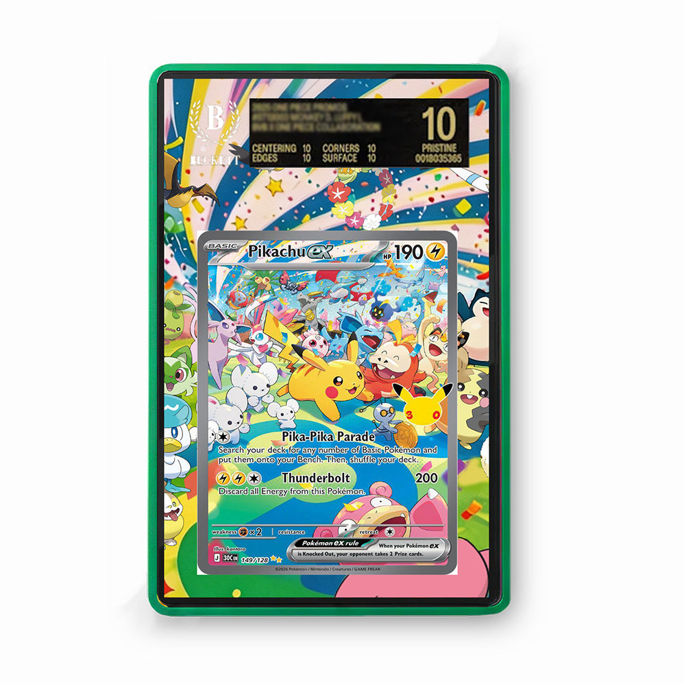 Pikachu 149/128 30th Anniversary - Gradeguardian Extended Artwork For Psa / Cgc / Bgs / Tag