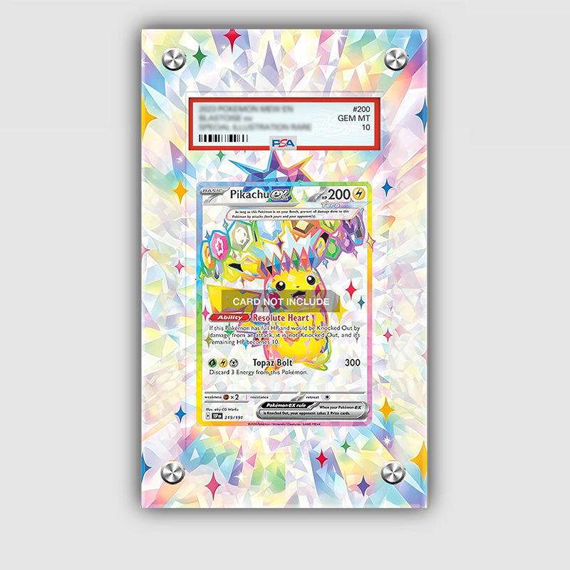 Pikachu ex 219/191 - Pokémon Extended Artwork Protective Card Display Case Psa/cgc/tag/raw