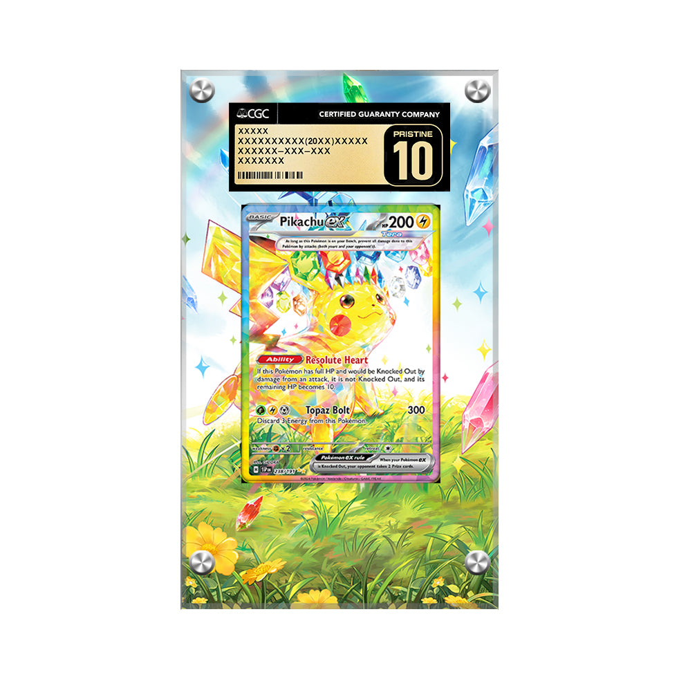 Pikachu EX - Pokémon Extended Artwork Protective Display Case Psa/cgc/raw