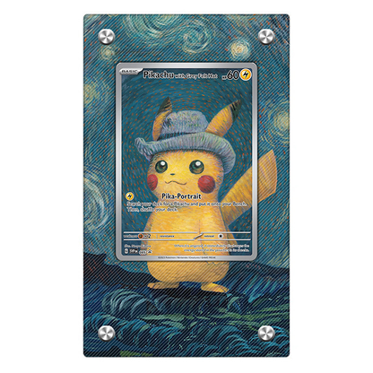 Pikachu with Grey Felt Hat - Pokémon Extended Artwork Protective Display Case