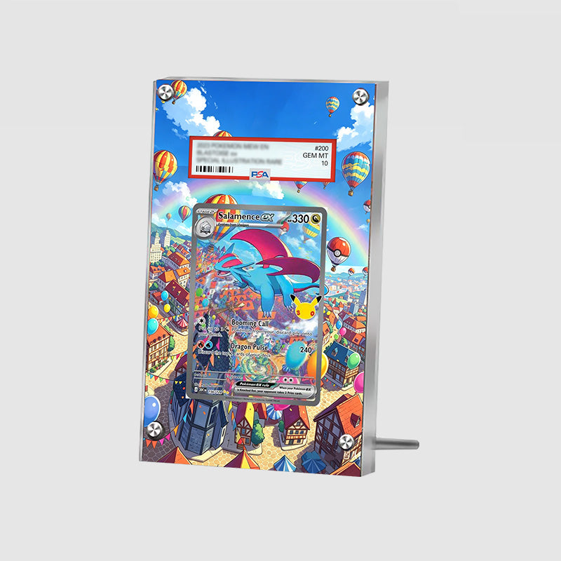 Salamence ex 156/128 30th Anniversary - Pokémon Extended Artwork Protective Card Display Case Psa/cgc/tag/raw