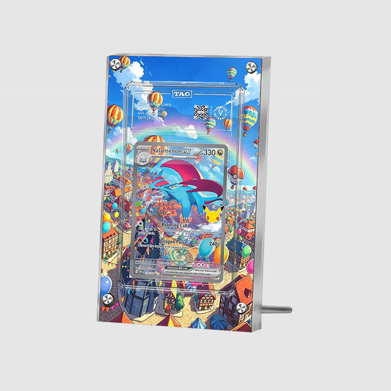 Salamence ex 156/128 30th Anniversary - Pokémon Extended Artwork Protective Card Display Case Psa/cgc/tag/raw