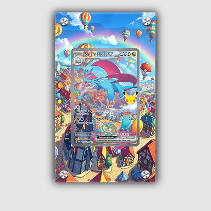 Salamence ex 156/128 30th Anniversary - Pokémon Extended Artwork Protective Card Display Case Psa/cgc/tag/raw