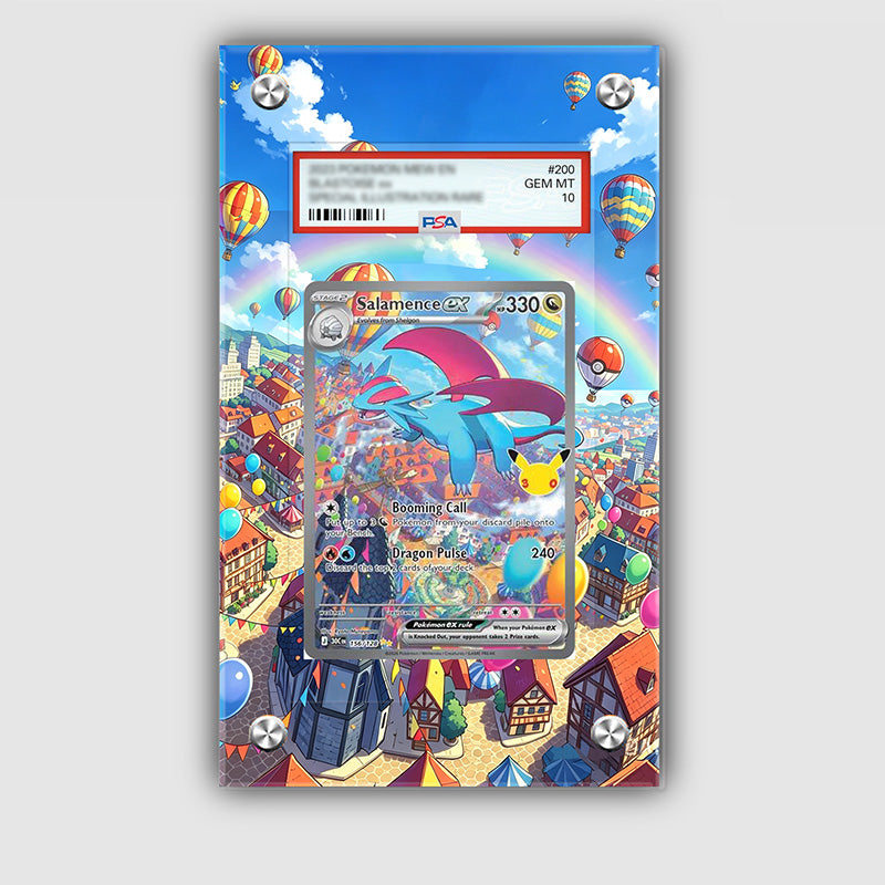 Salamence ex 156/128 30th Anniversary - Pokémon Extended Artwork Protective Card Display Case Psa/cgc/tag/raw