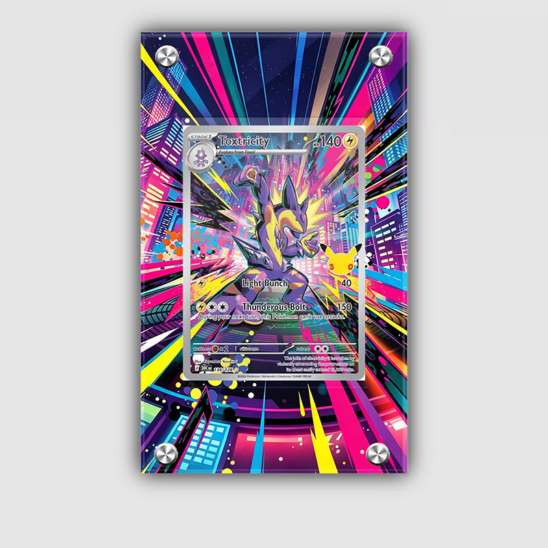 Toxtricity 134/128 30th Anniversary - Pokémon Extended Artwork Protective Card Display Case Psa/cgc/tag/raw