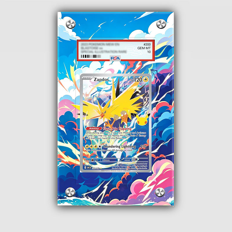 Zapdos 133/128 - Pokémon Extended Artwork Protective Card Display Case Psa/cgc/tag/raw