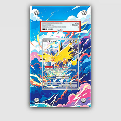 Zapdos 133/128 - Pokémon Extended Artwork Protective Card Display Case Psa/cgc/tag/raw