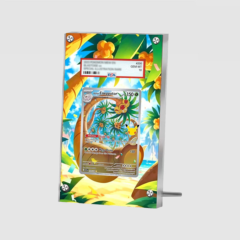Alolan Exeggutor 129/128 30th Anniversary  - Pokémon Extended Artwork Protective Card Display Case Psa/cgc/tag/raw