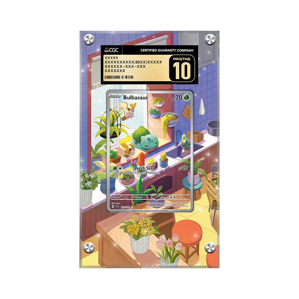 Bulbasaur - 143/142 - Pokémon Extended Artwork Protective Card Display Case Psa/cgc/raw