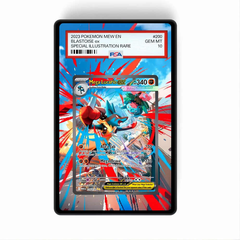 Mega Lucario ex 179/132 - Gradeguardian Extended Artwork For Psa / Cgc / Bgs / Tag