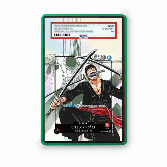Roronoa Zoro OP01-001  - Gradeguardian Extended Artwork For Psa / Cgc / Bgs / Tag