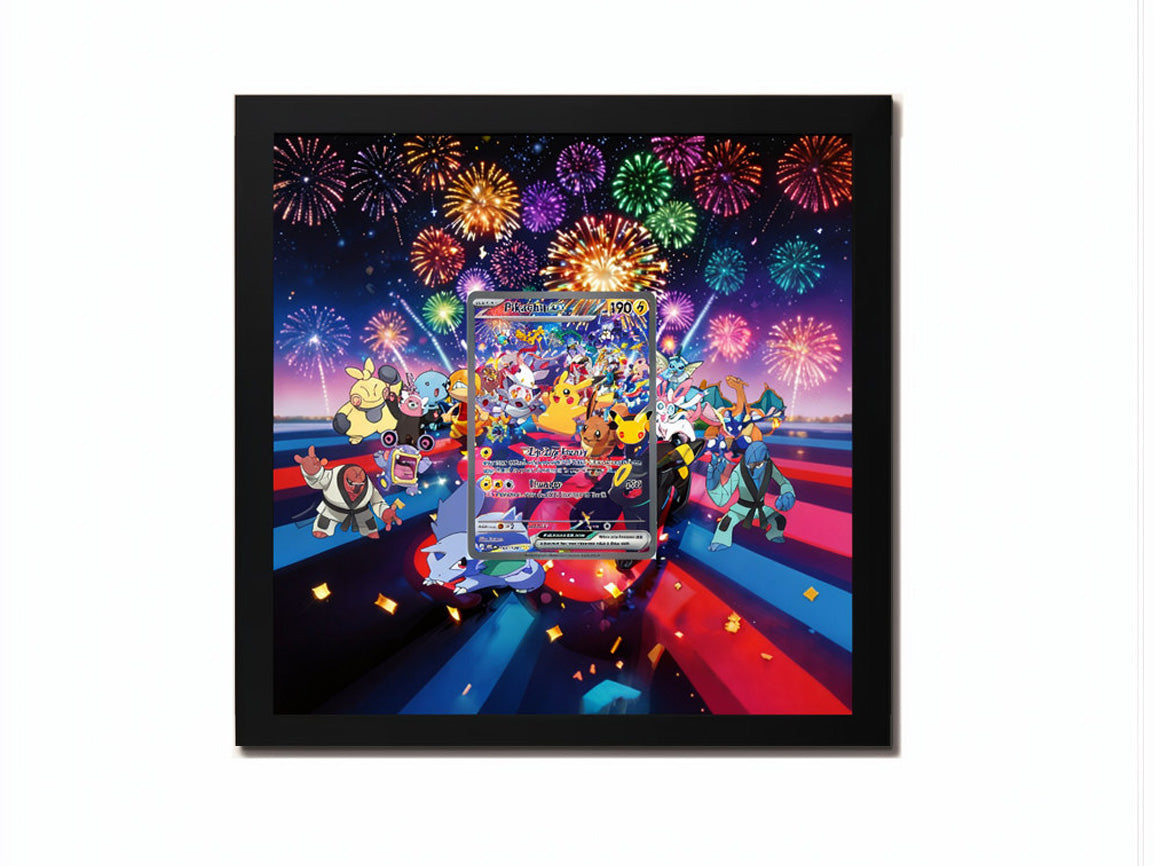 Pikachu ex 150/128 - Extended Artwork Metal Frame