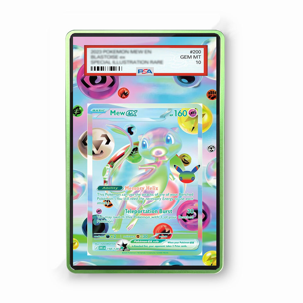 Mew EX 158/128 30th Anniversary - Gradeguardian Extended Artwork For Psa / Cgc / Bgs / Tag