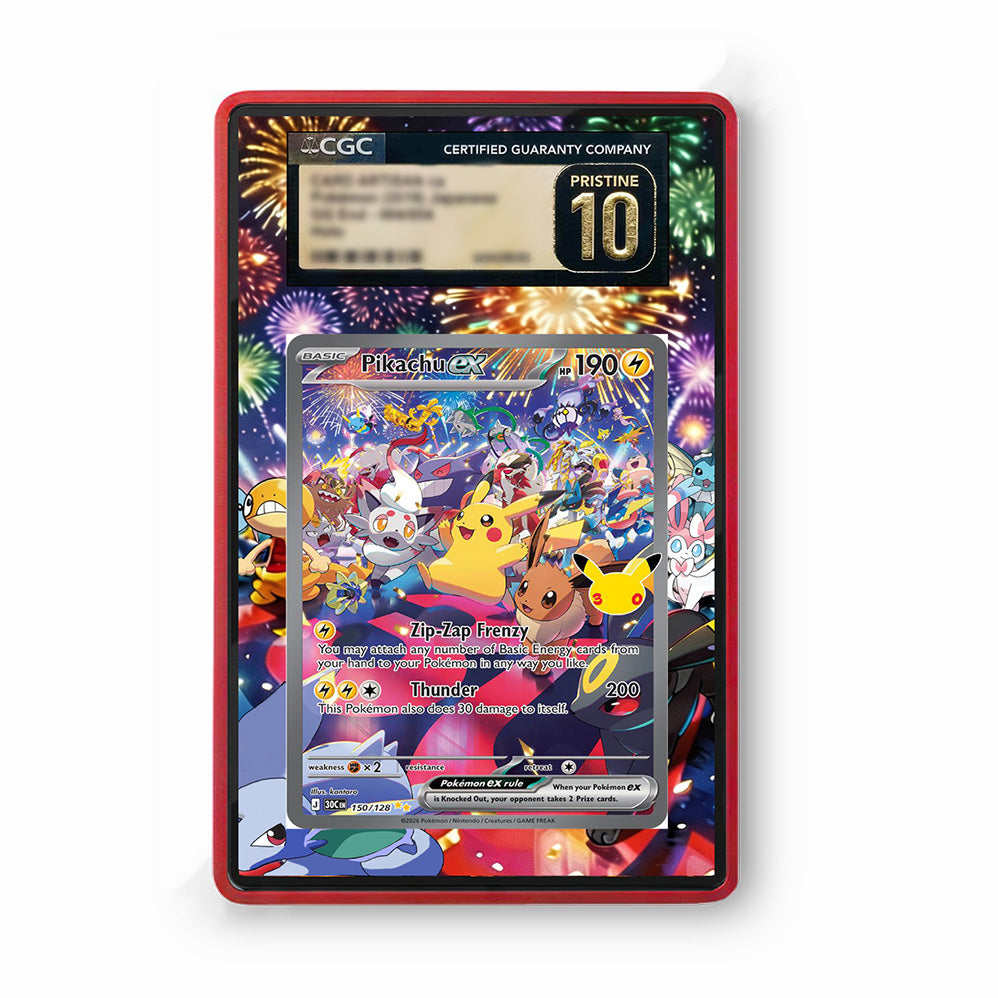 Pikachu 150/128 30th Anniversary - Gradeguardian Extended Artwork For Psa / Cgc / Bgs / Tag