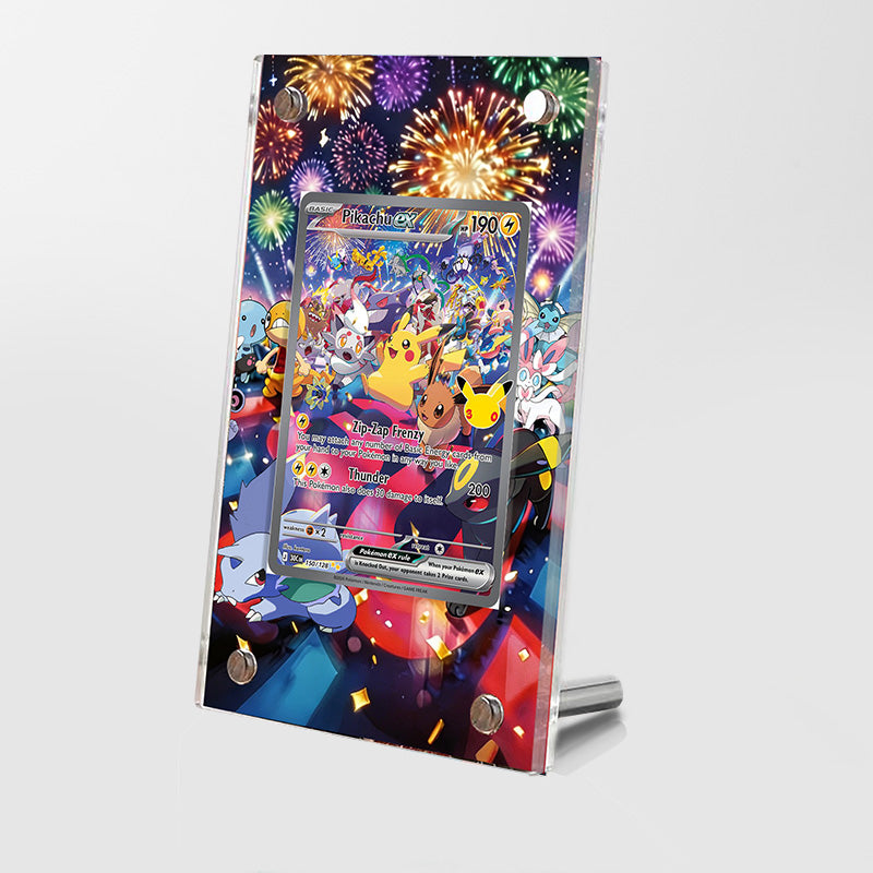 Pikachu 150/128 30th Anniversary - Pokémon Extended Artwork Protective Card Display Case Psa/cgc/tag/raw