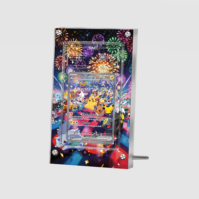 Pikachu 150/128 30th Anniversary - Pokémon Extended Artwork Protective Card Display Case Psa/cgc/tag/raw