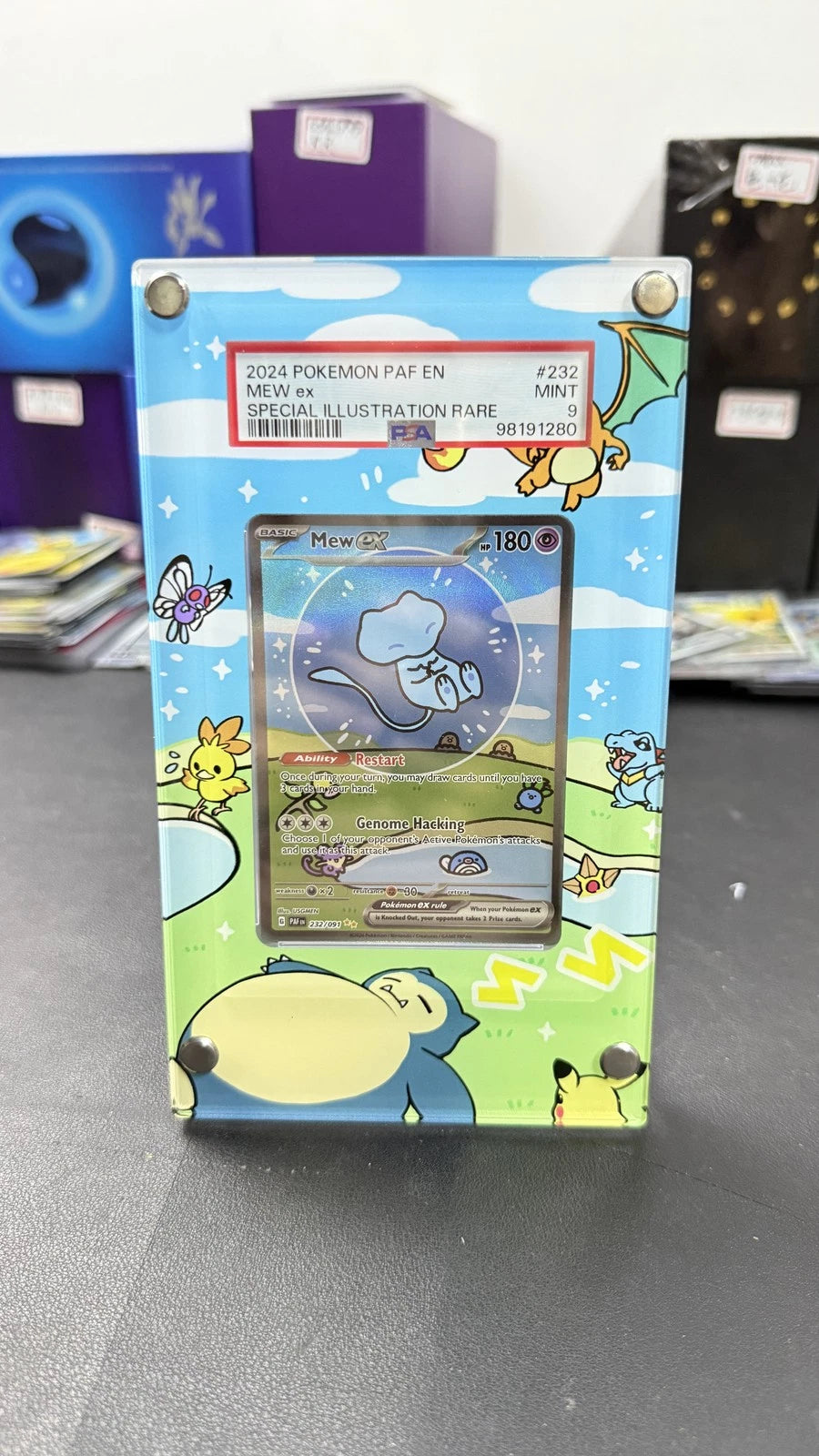Mew EX 232/091 Pokémon Extended Artwork Protective Display Case Psa/cgc/raw