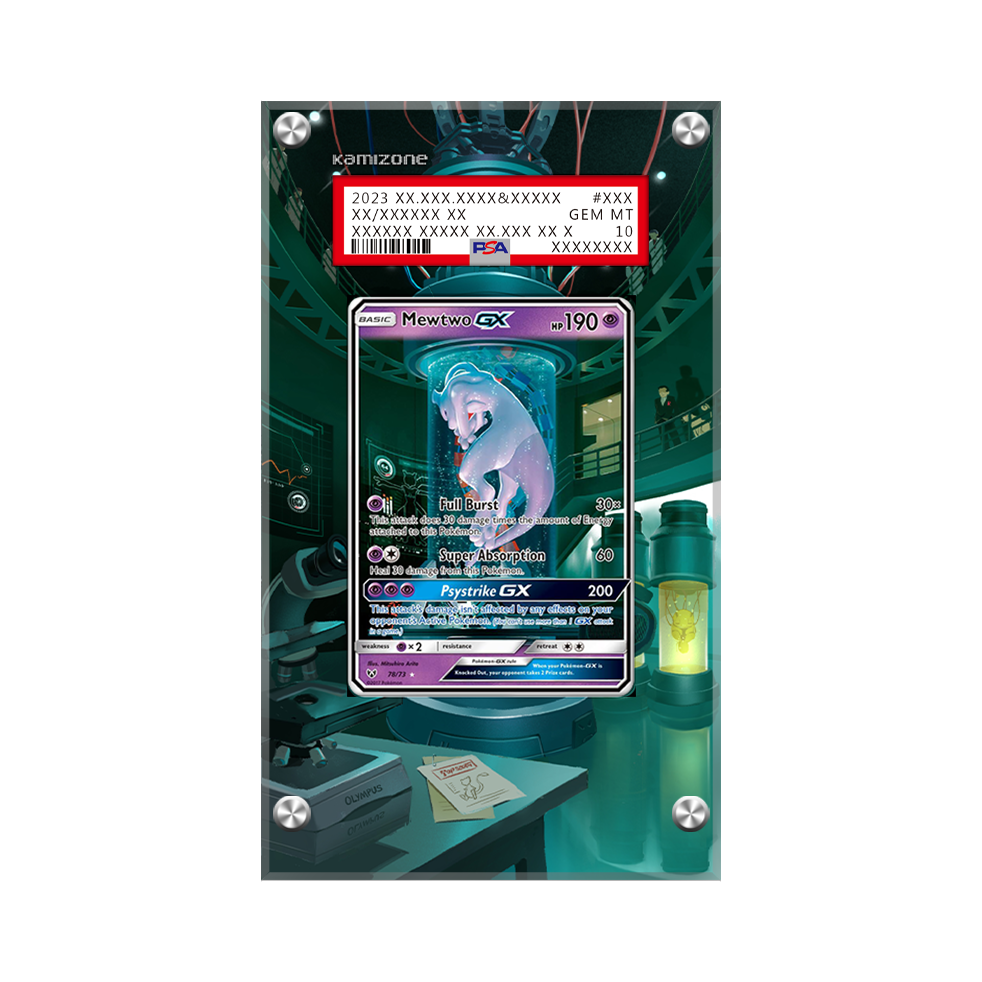 Mewtwo GX 78/73 Pokémon Extended Artwork Protective Card Display Case