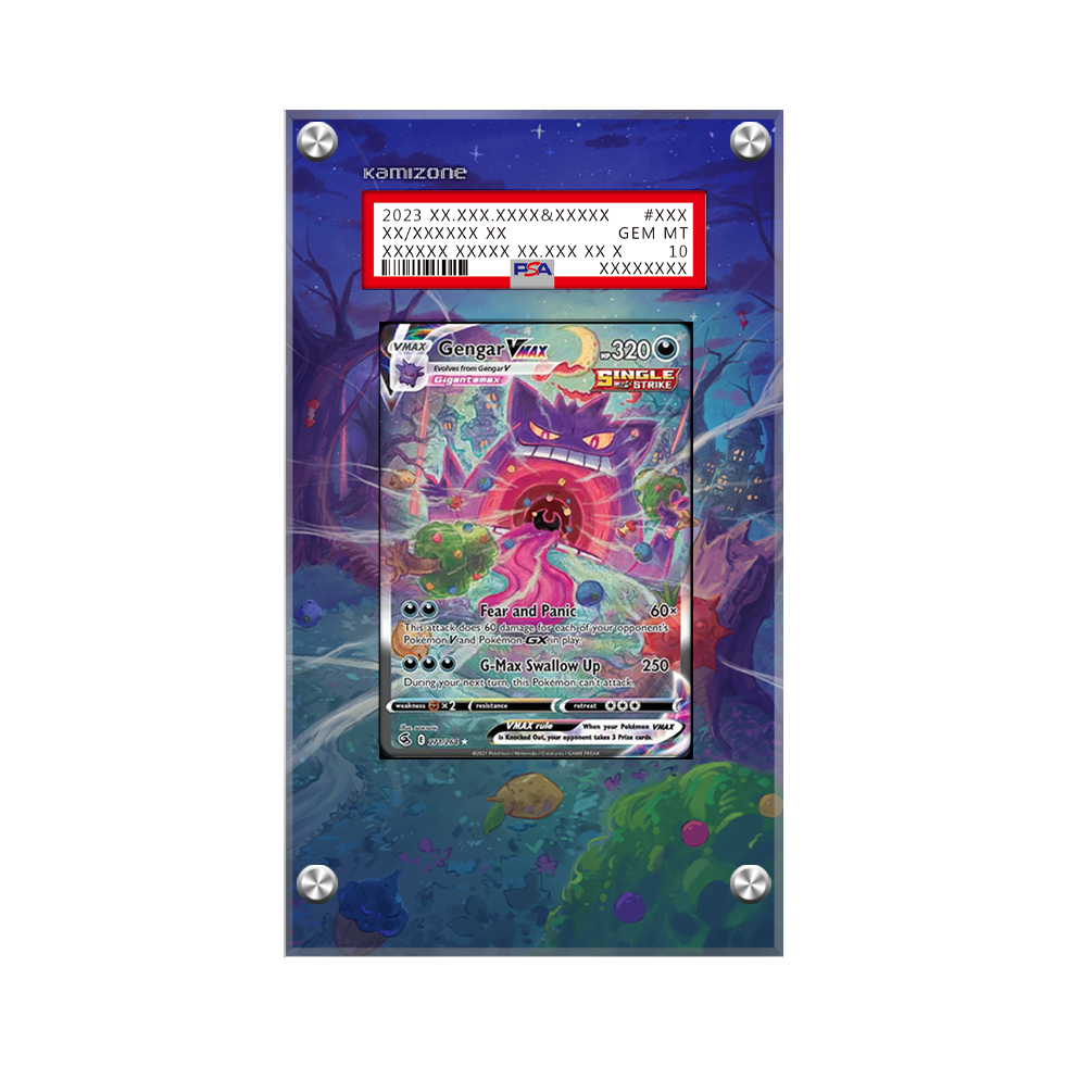 Gengar VMAX 271/264 Pokémon Extended Artwork Protective Card Display Case Psa/cgc/raw
